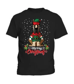 Merry Christmas Great Dane Greetings Dog Owner Elf Costume T-Shirt