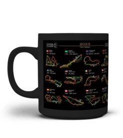2023 Formula 1 Calendar Mugs, Formula 1 Racing Detailed Season 2023 Coffee Mug For Friends Birthday Christmas Gift 11oz 15oz