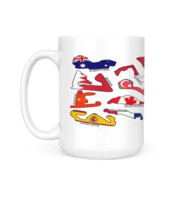 Günstiges Mugs Geschäft 20 F1 Grand Prix Track With Country Flags Mug, Formula 1 Racing Mug For Friends Birthday Christmas Gift 11oz 15oz