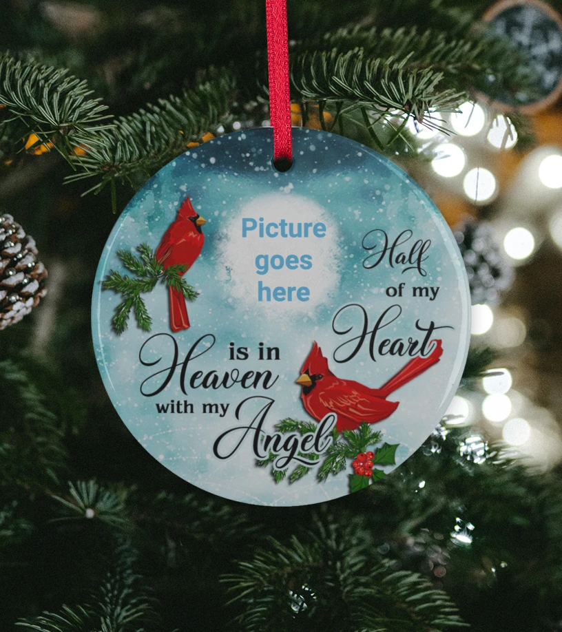 Half Of My Heart Is In Heaven Christmas Ornament 4 Half Of My Heart Is In Heaven Christmas Ornament – Bild 2