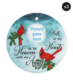 Half Of My Heart Is In Heaven Christmas Ornament