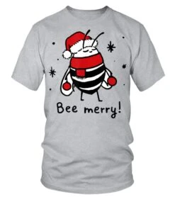 Bee Merry Shirt Funny Christmas Gifts Bee Merry Lover T-Shirt