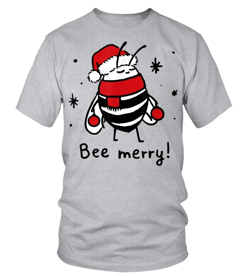Bee Merry Shirt Funny Christmas Gifts Bee Merry Lover T-Shirt 3 Bee Merry Shirt Funny Christmas Gifts Bee Merry Lover T-Shirt