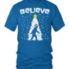 Believe Sasquatch Bigfoot Santa Hat Christmas Tree Gift Sweatshirt