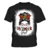 Bleached Messy Bun December Girl Christmas December Birthday Classic T-Shirt