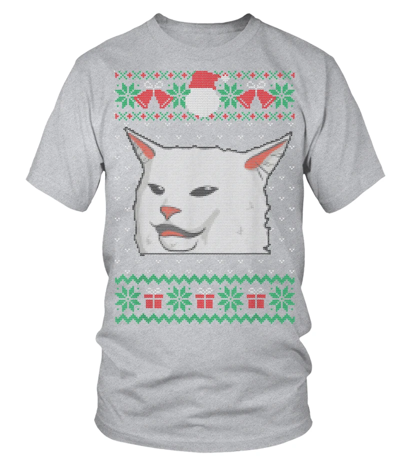 Cat Meme Woman Yelling At Table Dinner Ugly Christmas T-Shirt 3 Cat Meme Woman Yelling At Table Dinner Ugly Christmas T-Shirt