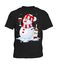Christmas Snowman Drink Wine