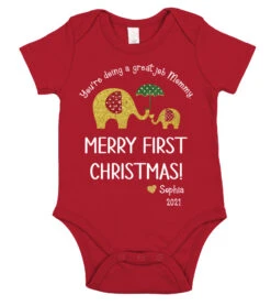 You Are Doing A Great Job Mommy - Merry First Christmas - Personalized