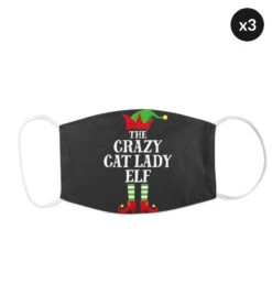 Crazy Cat Lady Elf Family Matching Christmas Elf Group Gift T-Shirt