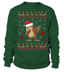 Funny Dabbing Owl Sweatshirt-Ugly Christmas Sweater