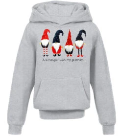 Just Hangin With My Gnomies Funny Christmas Dwarf Gift Sweatshirt
