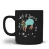 LAZY ELF SLOTH SHIRT LET IT SNOW HOLIDAY CHRISTMAS TSHIRT - HOODIE - MUG (FULL SIZE AND COLOR)