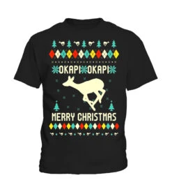 Okapi Christmas T-Shirt, Sweater Vintage Retro T-Shirt