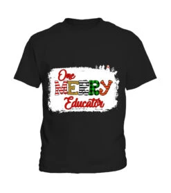 One Merry Educator Lover Christmas Pajama Xmas Holiday T-Shirt