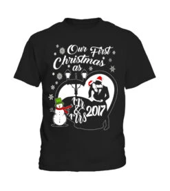 Our First Christmas Wedding Marriage 2017 Mr Mrs T Shirt