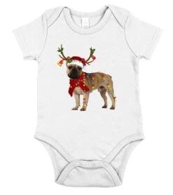 Santa French Bulldog Reindeer Light Christmas Gifts Essential TShirt739
