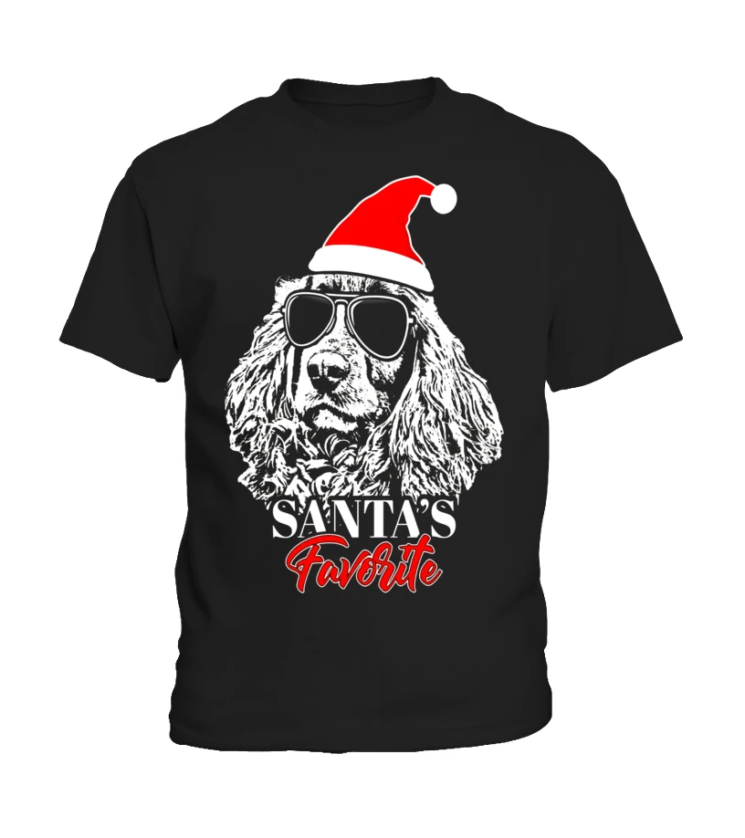Spaniel Santa's Favorite Funny Christmas T-Shirt 3 Spaniel Santa's Favorite Funny Christmas T-Shirt