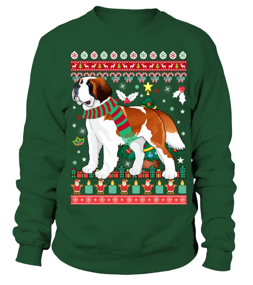 St Bernard Christmas Sweatshirt 3 St Bernard Christmas Sweatshirt