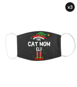 The Cat Mom Elf Family Matching Christmas Group Funny Pajama T-Shirt