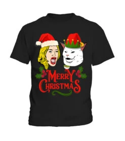Woman Yelling At A Cat Meme, Merry Christmas Meme Salad Cat T-Shirt