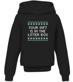 Your Gift Is In The Litter Box Christmas Cat Lover Xmas Shirt